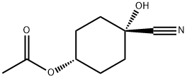 Cyclohexanecarbonitrile, 4-(acetyloxy)-1-hydroxy-, trans- (9CI) 结构式