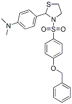 Thiazolidine, 2-[4-(dimethylamino)phenyl]-3-[[4-(phenylmethoxy)phenyl]sulfonyl]- (9CI) 结构式