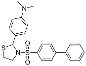 Thiazolidine, 3-([1,1-biphenyl]-4-ylsulfonyl)-2-[4-(dimethylamino)phenyl]- (9CI) 结构式