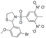 Thiazolidine, 2-(5-bromo-2-methoxyphenyl)-3-[(4-methyl-3,5-dinitrophenyl)sulfonyl]- (9CI) 结构式