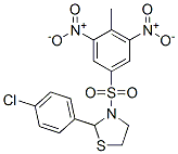 Thiazolidine, 2-(4-chlorophenyl)-3-[(4-methyl-3,5-dinitrophenyl)sulfonyl]- (9CI) 结构式