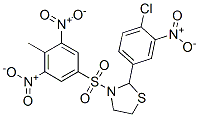 Thiazolidine, 2-(4-chloro-3-nitrophenyl)-3-[(4-methyl-3,5-dinitrophenyl)sulfonyl]- (9CI) 结构式