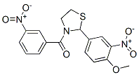 Thiazolidine, 2-(4-methoxy-3-nitrophenyl)-3-(3-nitrobenzoyl)- (9CI) 结构式