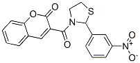 Thiazolidine, 2-(3-nitrophenyl)-3-[(2-oxo-2H-1-benzopyran-3-yl)carbonyl]- (9CI) 结构式