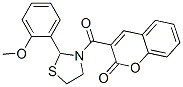Thiazolidine, 2-(2-methoxyphenyl)-3-[(2-oxo-2H-1-benzopyran-3-yl)carbonyl]- (9CI) 结构式