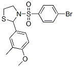 Thiazolidine, 3-[(4-bromophenyl)sulfonyl]-2-(4-methoxy-3-methylphenyl)- (9CI) 结构式