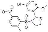 Thiazolidine, 2-(5-bromo-2-methoxyphenyl)-3-[(2-methyl-5-nitrophenyl)sulfonyl]- (9CI) 结构式