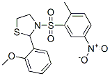 Thiazolidine, 2-(2-methoxyphenyl)-3-[(2-methyl-5-nitrophenyl)sulfonyl]- (9CI) 结构式