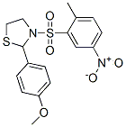 Thiazolidine, 2-(4-methoxyphenyl)-3-[(2-methyl-5-nitrophenyl)sulfonyl]- (9CI) 结构式
