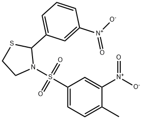 Thiazolidine, 3-[(4-methyl-3-nitrophenyl)sulfonyl]-2-(3-nitrophenyl)- (9CI)|