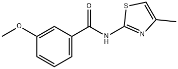 Benzamide, 3-methoxy-N-(4-methyl-2-thiazolyl)- (9CI) Structure