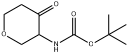 Carbamic acid, (tetrahydro-4-oxo-2H-pyran-3-yl)-, 1,1-dimethylethyl ester (9CI) Struktur