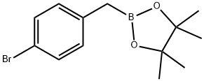 2-(4-ブロモベンジル)-4,4,5,5-テトラメチル-1,3,2-ジオキサボロラン 化学構造式