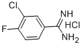 3-CHLORO-4-FLUORO-BENZAMIDINE HYDROCHLORIDE Structure