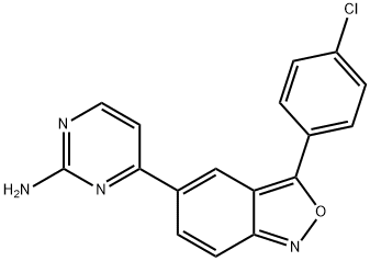 4-[3-(4-Chlorophenyl)-2,1-benzisoxazol-5-yl]-2-pyrimidinamine Structure