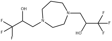 1,1,1-Trifluoro-3-[4-(3,3,3-trifluoro-2-hydroxypropyl)homopiperazin-1-yl]propan-2-ol 结构式