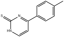 4-(4-メチルフェニル)-2-ピリミジンチオール 化学構造式