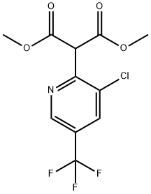 2-[3-氯-5-(三氟甲基)吡啶基]丙二酸二甲酯 结构式