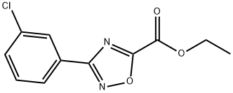 3-(3-クロロフェニル)-[1,2,4]オキサジアゾール-5-カルボン酸エチル 化学構造式