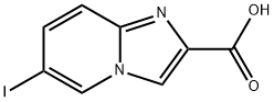6-ヨードイミダゾ[1,2-A]ピリジン-2-カルボン酸 化学構造式