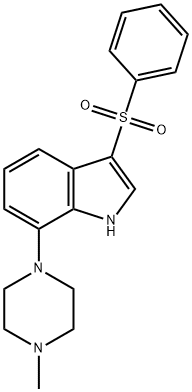 1H-Indole, 7-(4-Methyl-1-piperazinyl)-3-(phenylsulfonyl)- Struktur