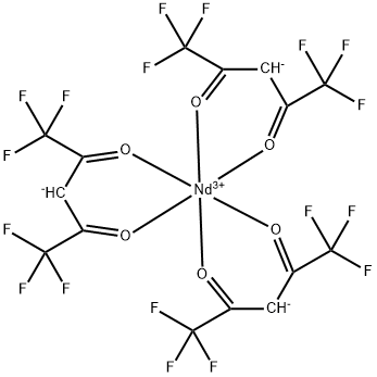 六氟-2,4-乙酰丙酮钕(III)二水合物,47814-18-6,结构式