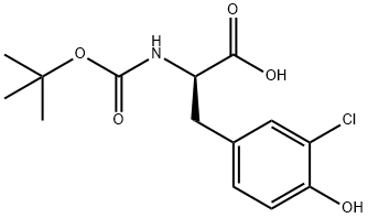 BOC-D-3-氯酪氨酸, 478183-57-2, 结构式