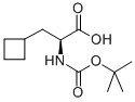 (S)-2-(tert-butoxycarbonylamino)-3-cyclobutylpropanoic acid 化学構造式