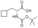 (R)-2-(tert-butoxycarbonylamino)-3-cyclobutylpropanoic acid Struktur