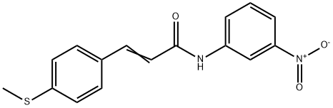 (E)-3-[4-(METHYLSULFANYL)PHENYL]-N-(3-NITROPHENYL)-2-PROPENAMIDE 结构式