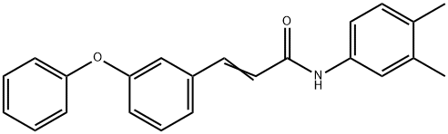 (E)-N-(3,4-DIMETHYLPHENYL)-3-(3-PHENOXYPHENYL)-2-PROPENAMIDE Structure