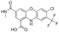 10H-Phenoxazine-1-carboxylic  acid,  7-chloro-3-[(methylamino)carbonyl]-8-(trifluoromethyl)- Structure
