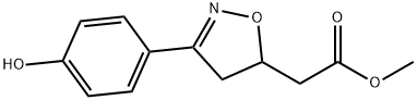 4,5-二氢-3-(4-羟基苯基)-5-异恶唑乙酸甲酯, 478336-92-4, 结构式