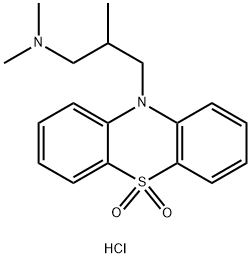 N,N,beta-trimethyl-10H-phenothiazine-10-propylamine 5,5-dioxide monohydrochloride Struktur