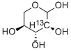 L-[2-13C]キシロース 化学構造式