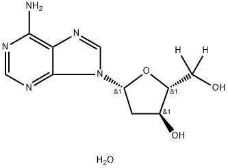 [5',5''-2H2]2'-DEOXYADENOSINE MONOHYDRATE Struktur