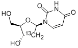 [2'-13C]2'-DEOXYURIDINE 结构式