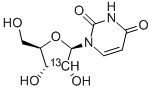 [2'-13C]ウリジン 化学構造式