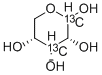 D-リボース-1,3-13C2 化学構造式