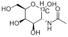 N-アセチル-D-ガラクトサミン-13C 化学構造式