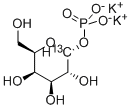 ALPHA-D-[1-13C]GALACTOPYRANOSYL 1-PHOSPHATE DIPOTASSIUM SALT Structure