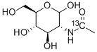 N-[1-13C]アセチル-D-グルコサミン 化学構造式