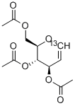 トリ-O-アセチル-D-[1-13C]グルカール 化学構造式