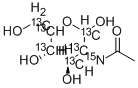 2-[15N]ACETAMIDO-2-DEOXY-D-[UL-13C6]GLUCOSE Struktur