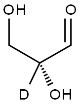D-グリセルアルデヒド-2-D 化学構造式