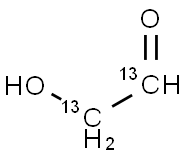 グリコールアルデヒド-1,2-13C2 (0.1 M IN WATER) 化学構造式