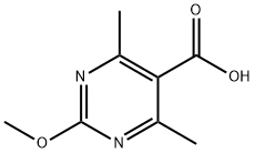 2-甲氧基-4,6-二甲基嘧啶-5-甲酸, 4786-61-2, 结构式