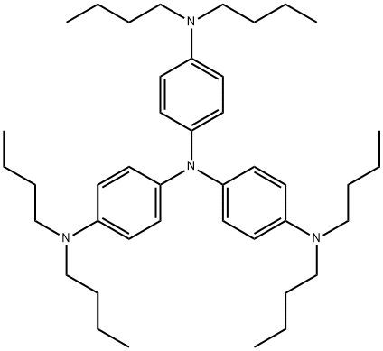 N,N-ジブチル-N',N'-ビス[4-(ジブチルアミノ)フェニル]-1,4-ベンゼンジアミン 化学構造式