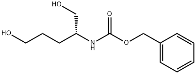 (R)-2-N-CBZ-アミノペンタン-1,5-ジオール 化学構造式