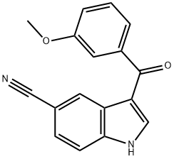 3-(3-methoxy-benzoyl)-1H-indole-5-carbonitrile,478677-80-4,结构式